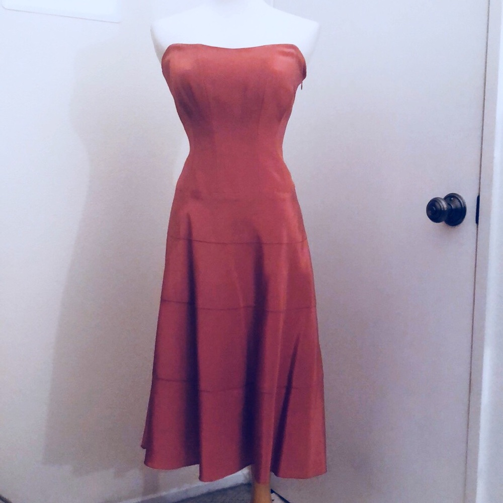 Nicole Miller Pink Strapless Dress